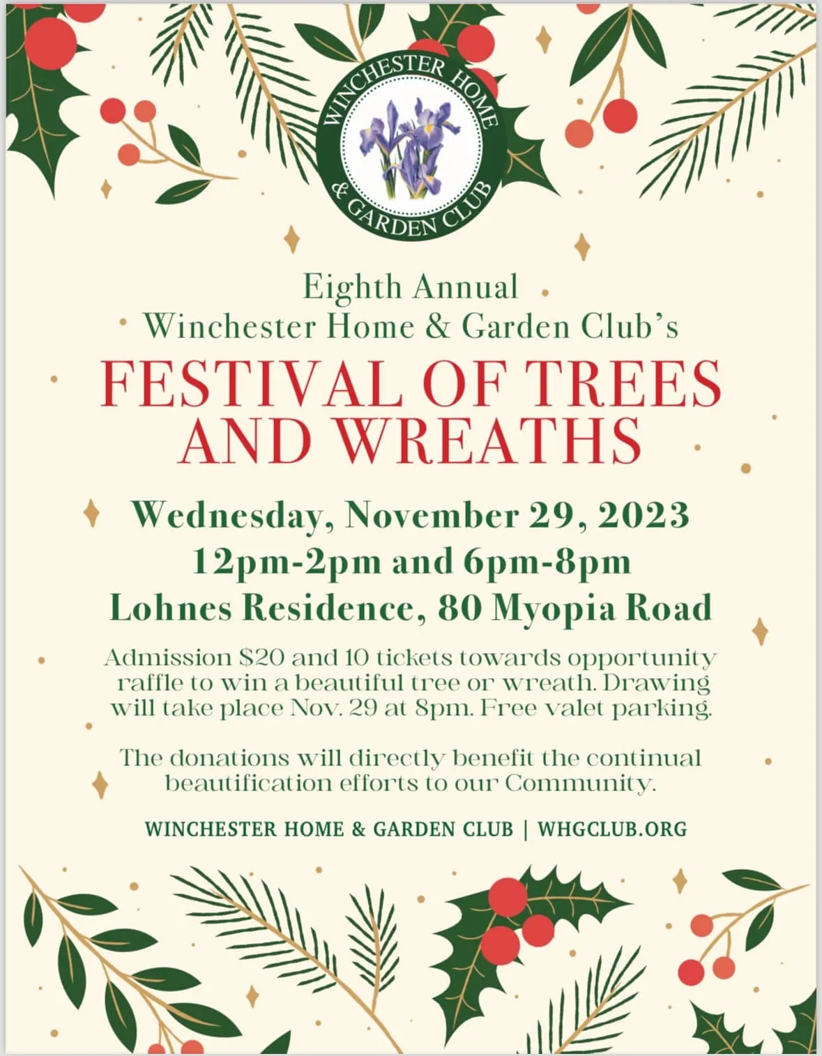 Festival of Trees and Wreaths next Wednesday