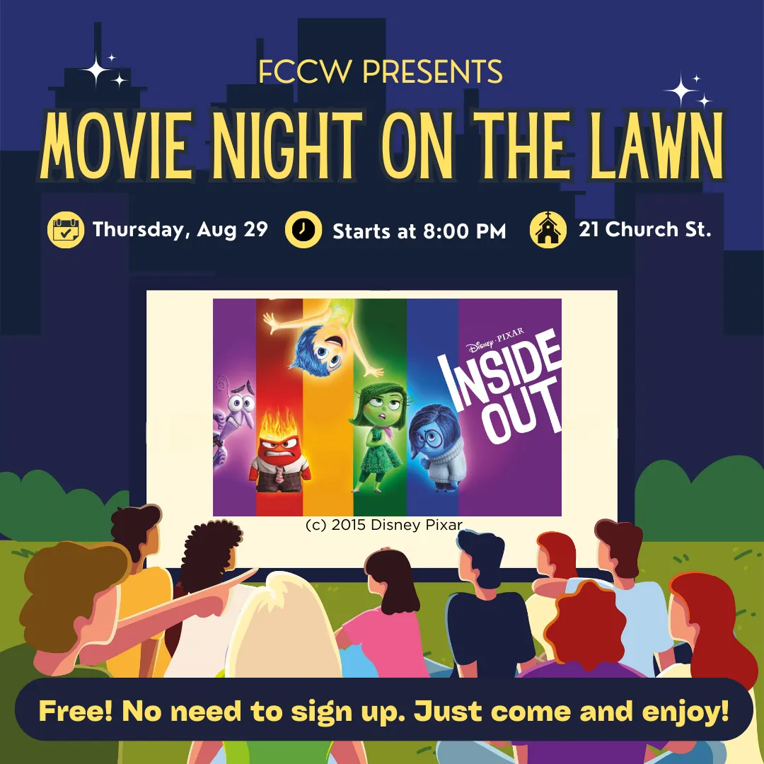 First Congregation to hold movie on the lawn Aug. 29