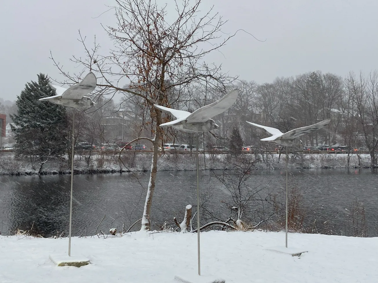 ‘Gulls’ fly at new Winchester Riverwalk Sculpture Park