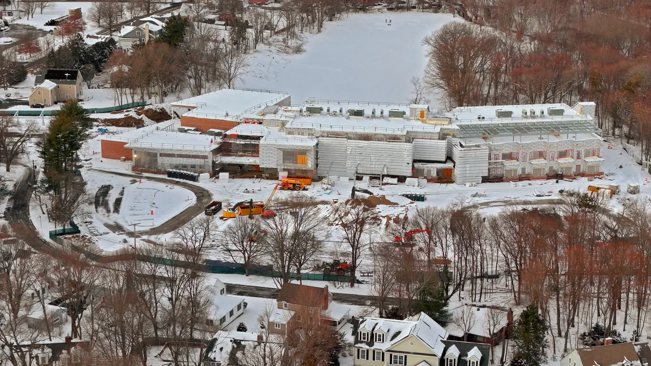 Lynch School after the snow