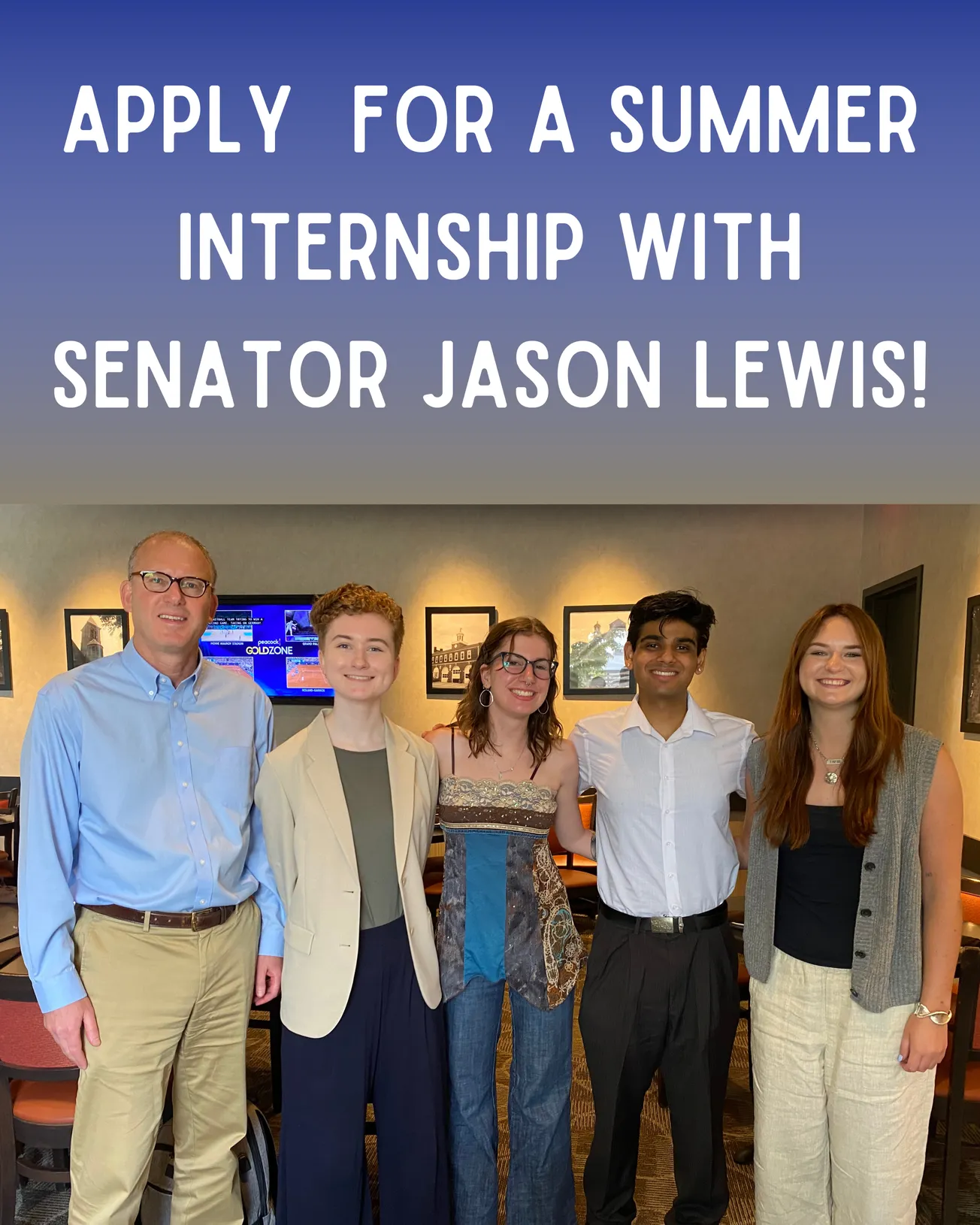 Office of Sen. Jason Lewis seeks summer interns