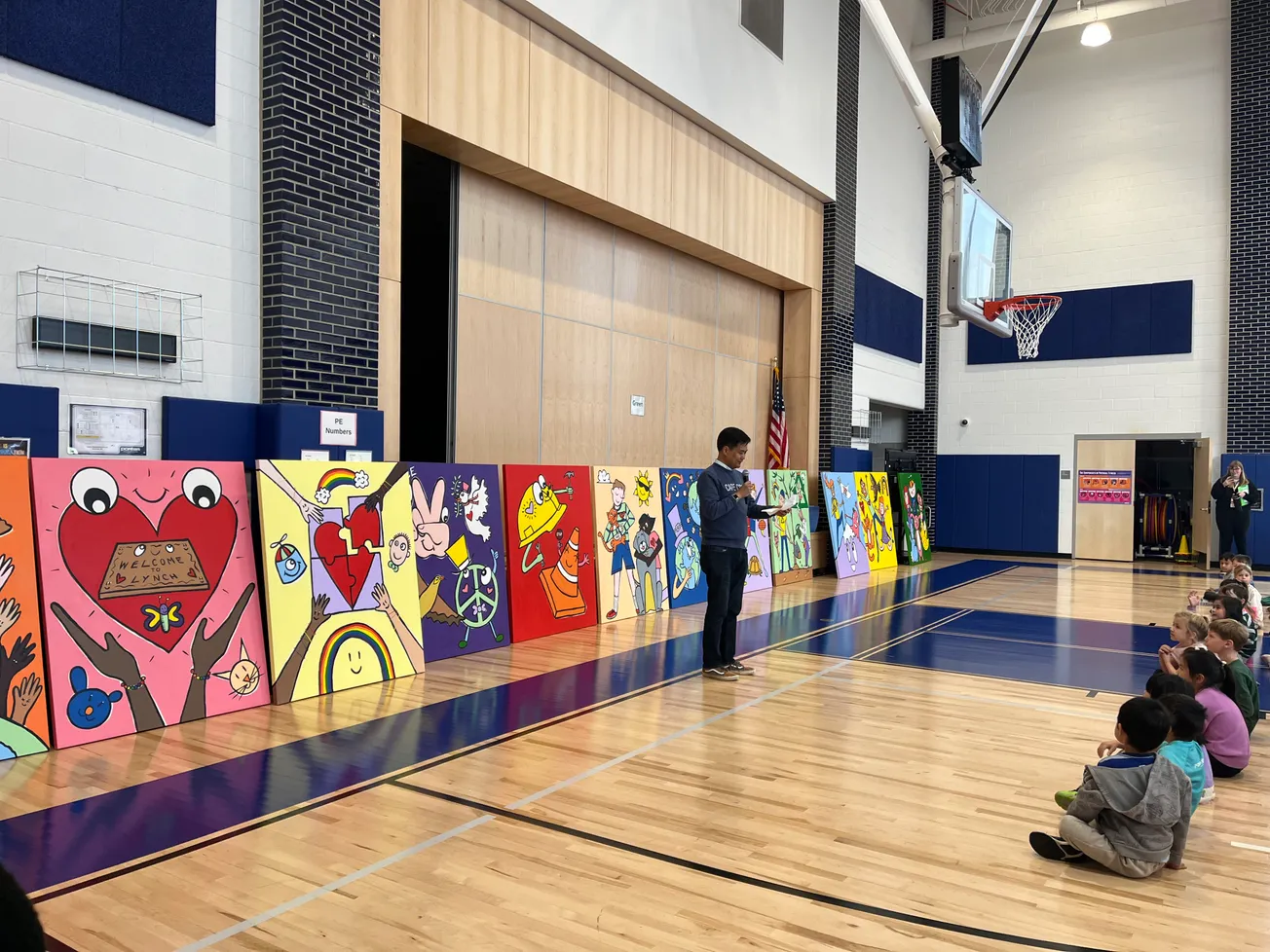 Winchester’s Lynch School unveils third mural thanks to WFEE grant