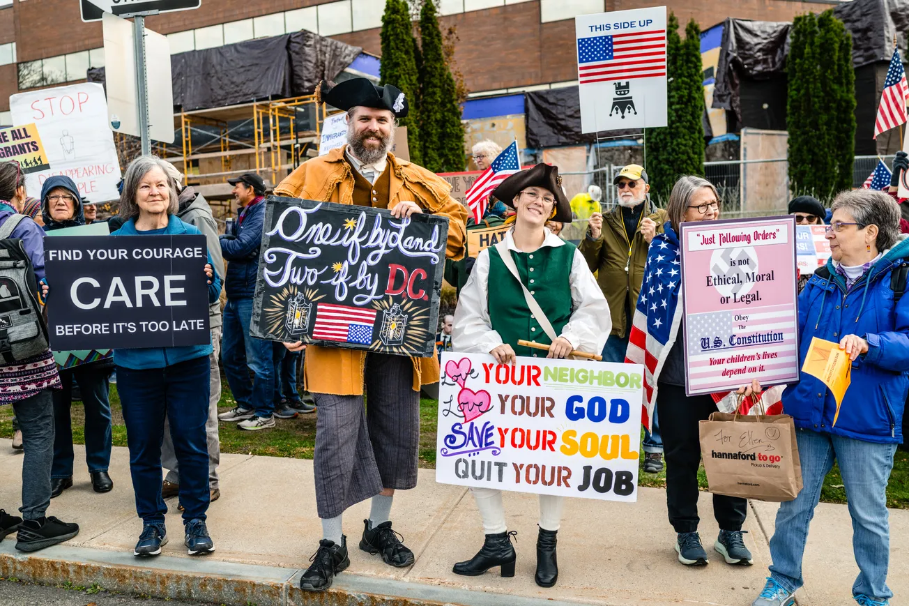 PHOTO ESSAY: Protestors continue opposition outside ICE facility in Burlington