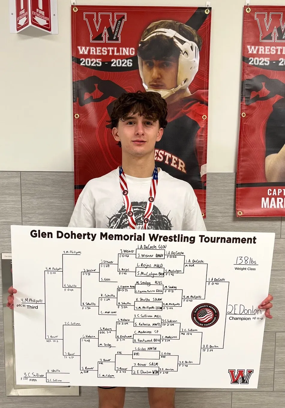 Winchester wrestlers host the first annual Glen Doherty Memorial Tournament to begin new season