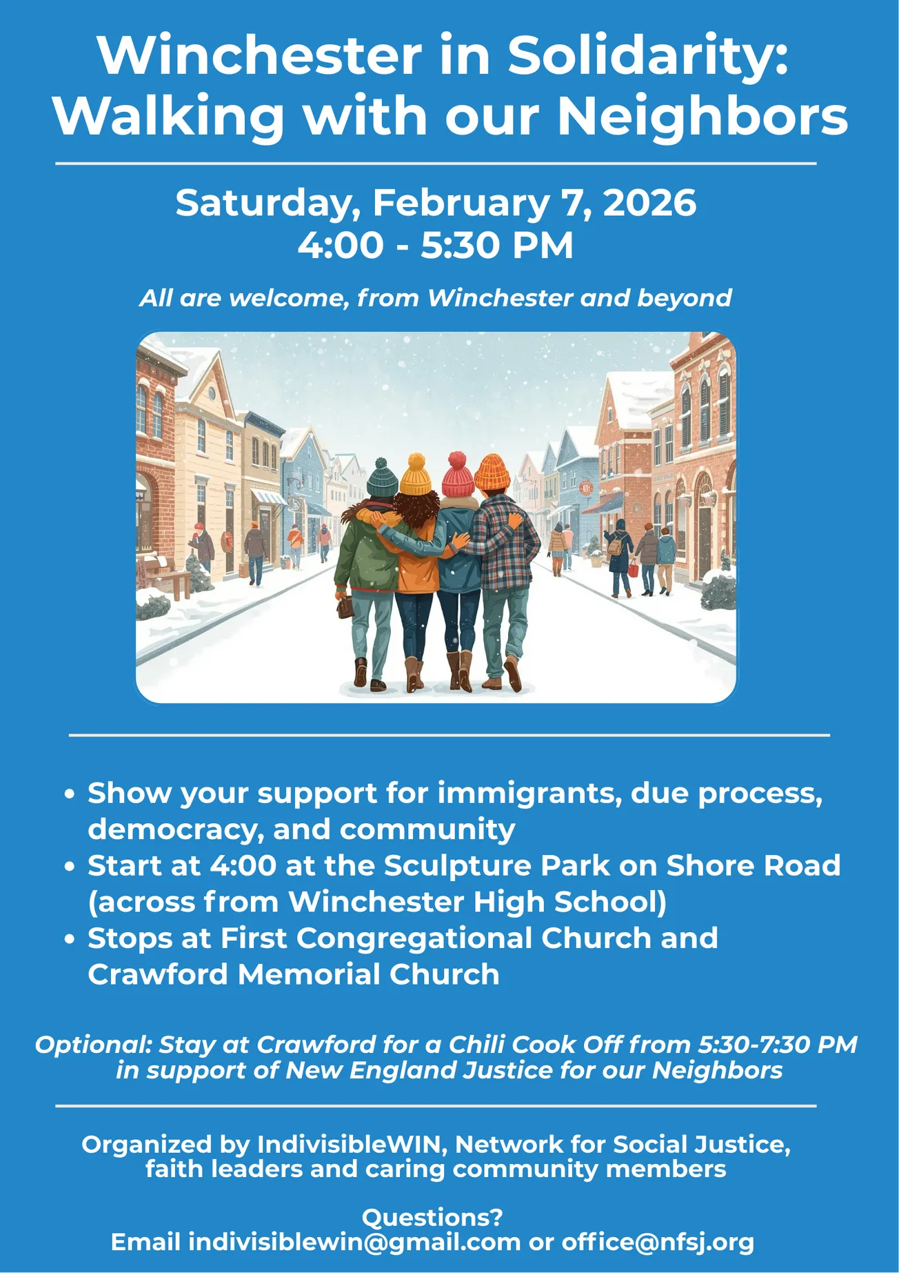 ‘Winchester in Solidarity: Walking with Our Neighbors’ to take place Feb. 7