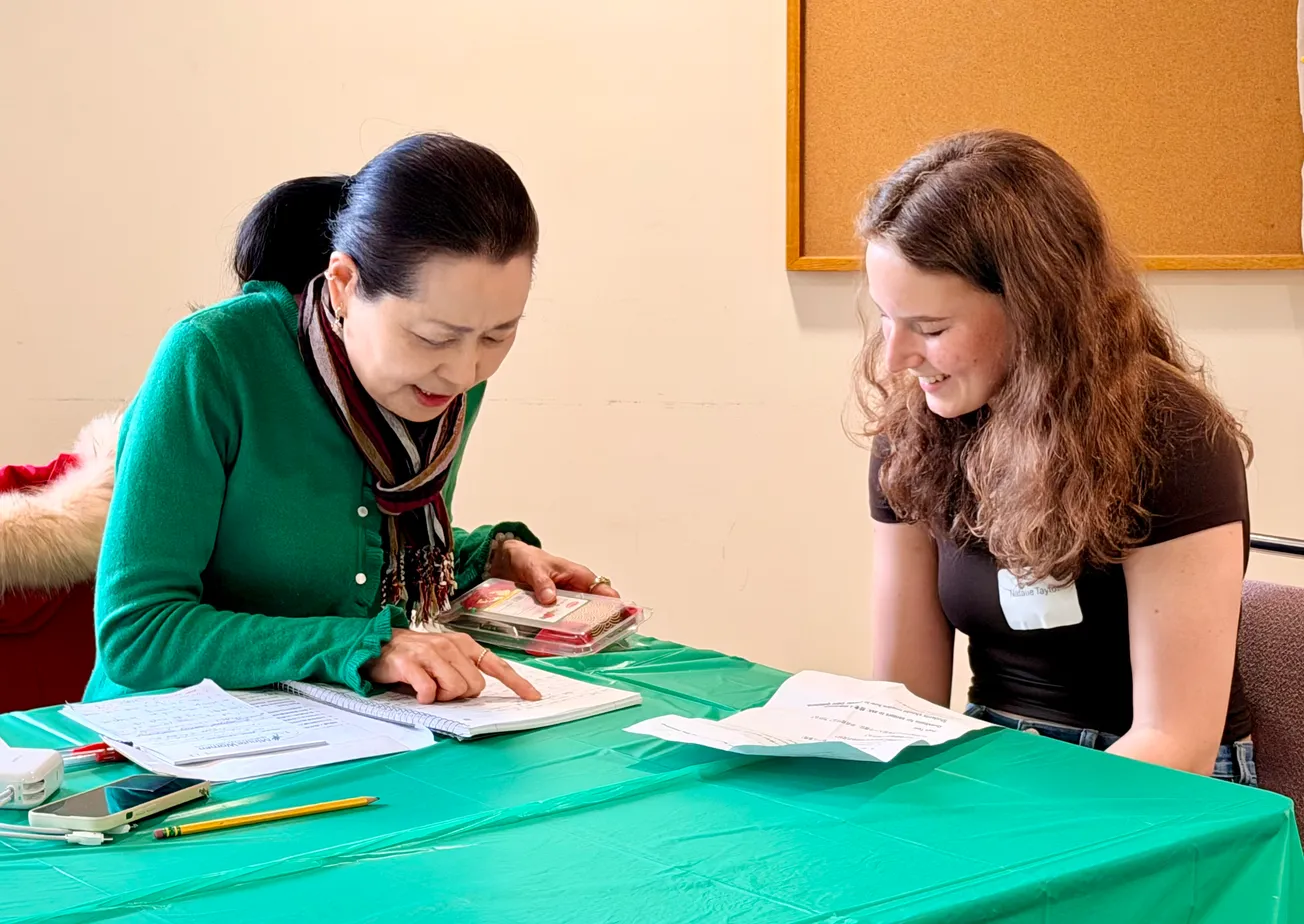 Winchester High School students and Jenks Center seniors meet up for some Mandarin one-on-one