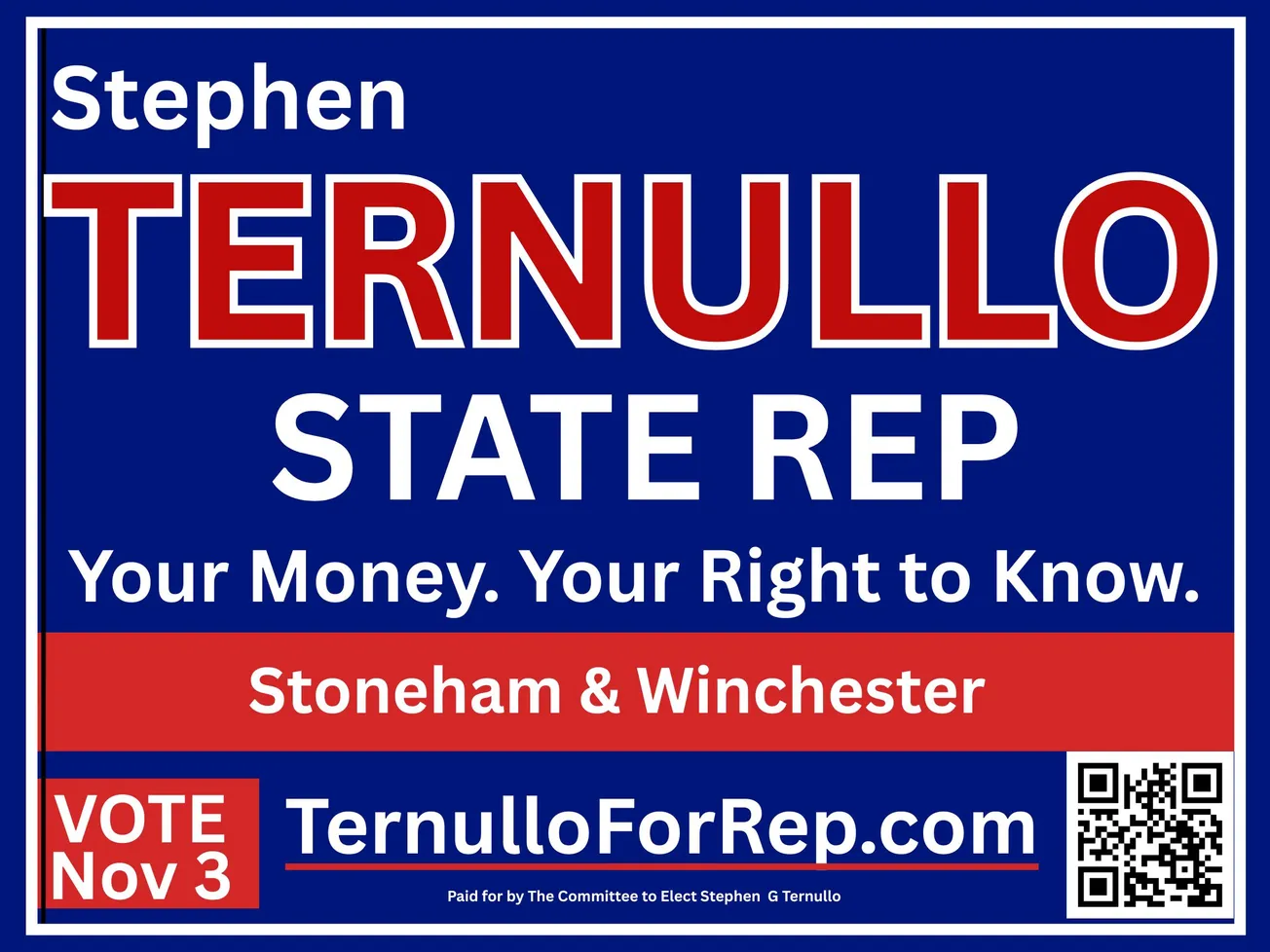Stephen G. Ternullo qualifies for ballot, pledges to restore accountability, put families first